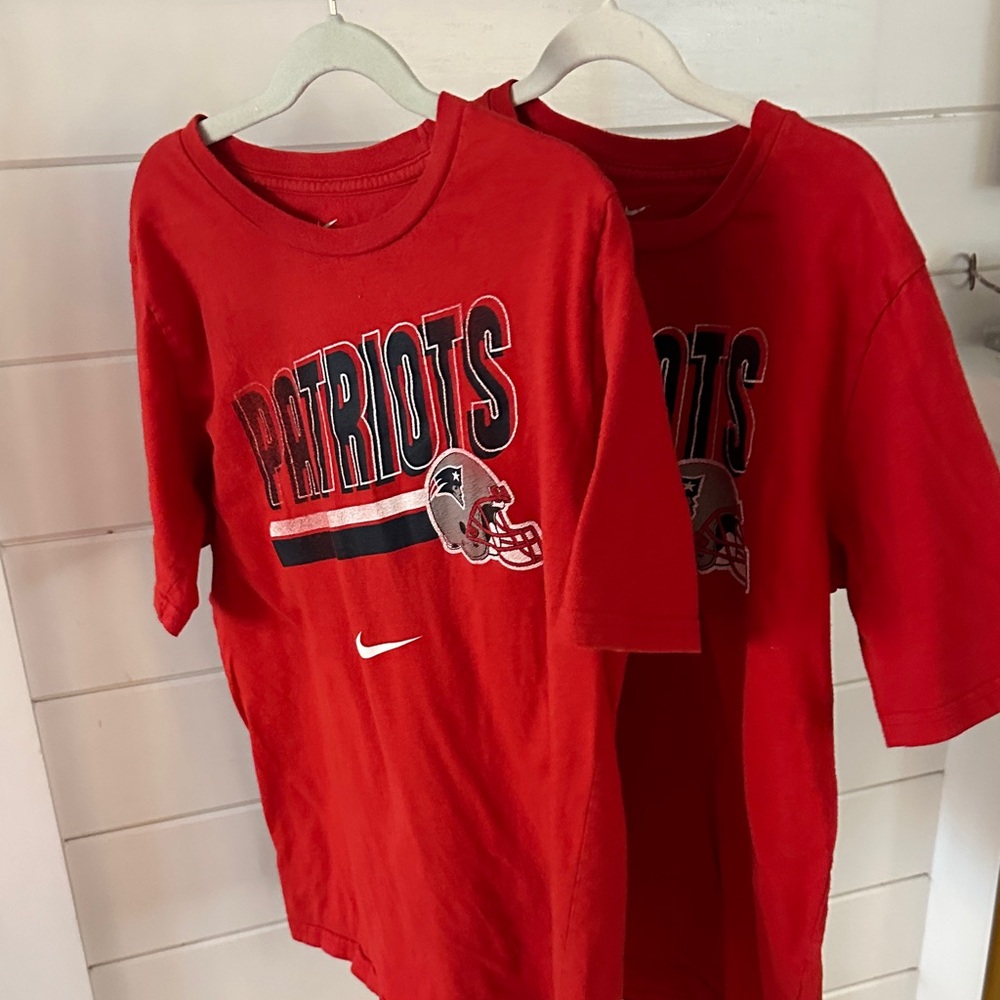 Set of 2 Nike Kids Red Patriots Short Sleeve Tee